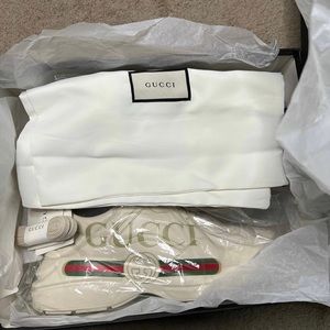 Gucci Rhython Leather Sneaker 'Logo' in size 9.5